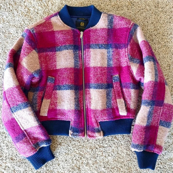 House of Harlow 1960 Jackets & Blazers - NWOT: House of Harlow 1960 -Women's Plaid, Wool-Blend, Quilted Bomber Jacket- XS